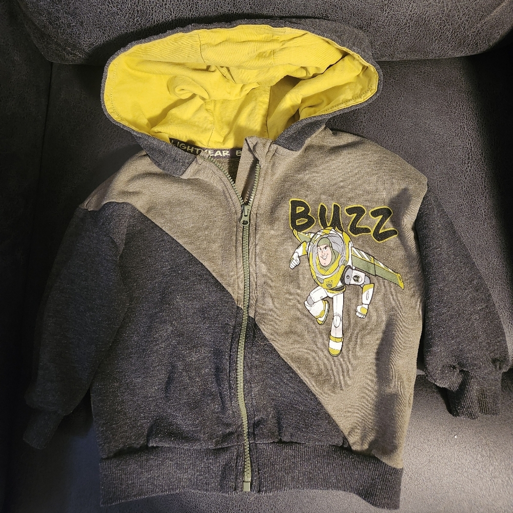 Kids Buzz Lightyear Hoodie - Gray and Yellow